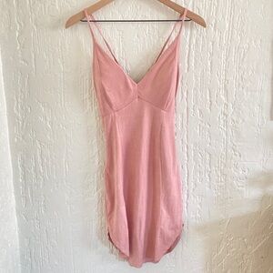 Windsor Light Pastel Pink Crisscross Strap Mini Dress Size Large